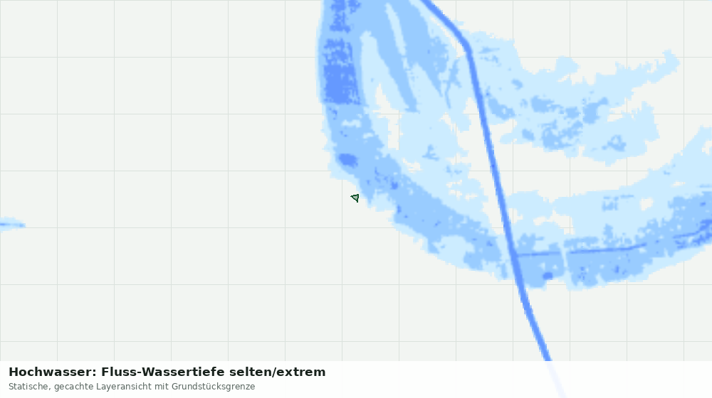 Statische Kartenansicht: Hochwasser: Fluss-Wassertiefe selten/extrem