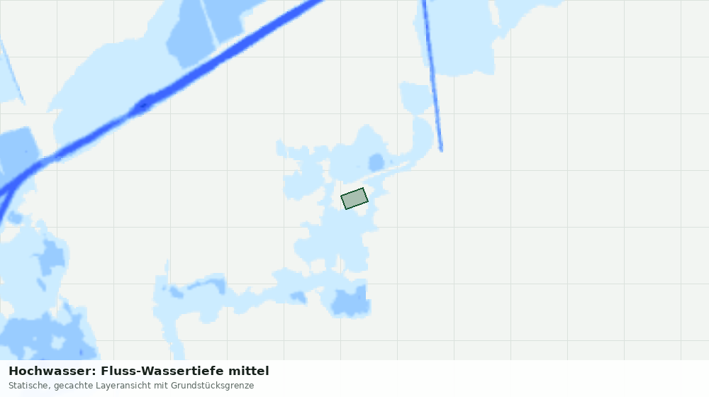 Statische Kartenansicht: Hochwasser: Fluss-Wassertiefe mittel