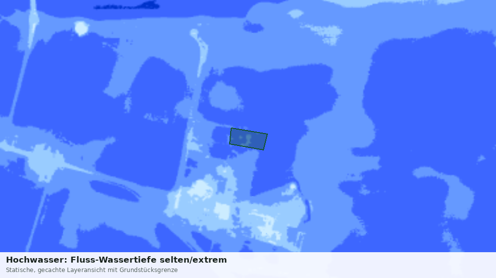 Statische Kartenansicht: Hochwasser: Fluss-Wassertiefe selten/extrem