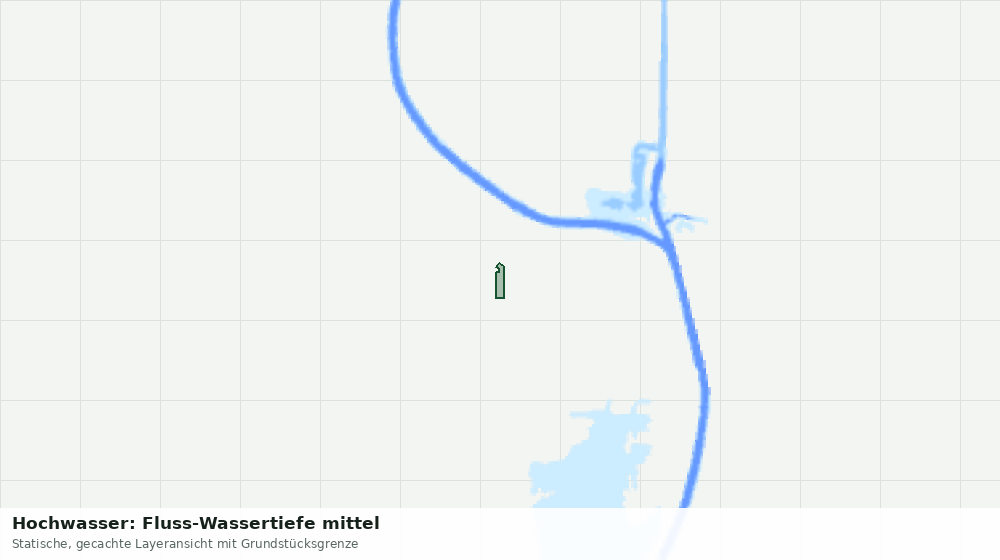 Statische Kartenansicht: Hochwasser: Fluss-Wassertiefe mittel
