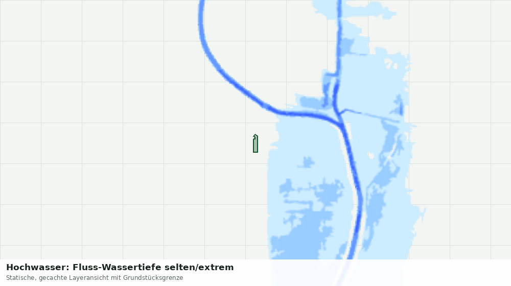 Statische Kartenansicht: Hochwasser: Fluss-Wassertiefe selten/extrem