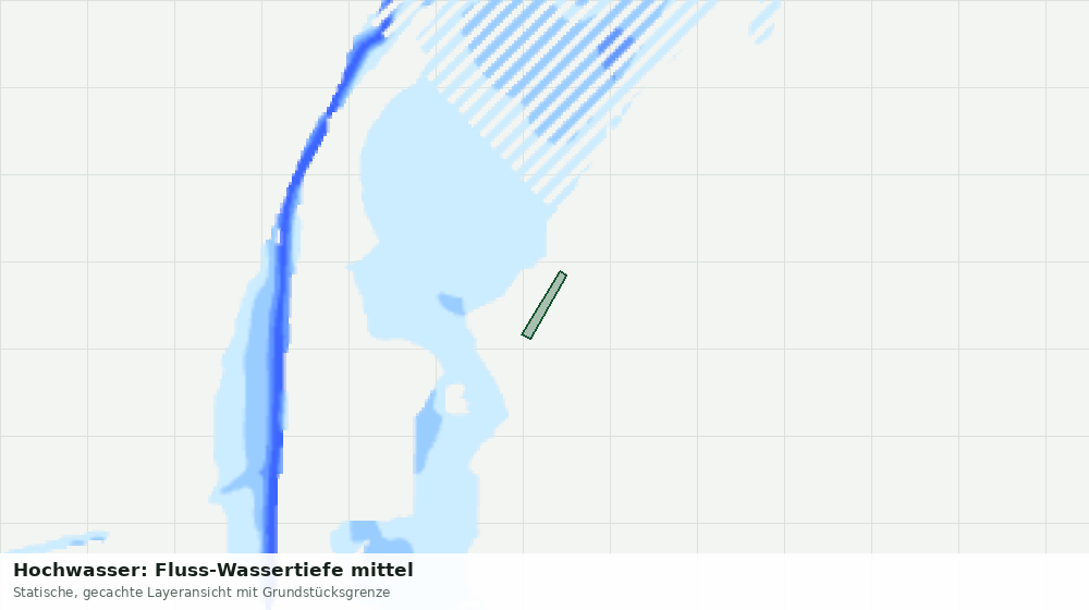 Statische Kartenansicht: Hochwasser: Fluss-Wassertiefe mittel