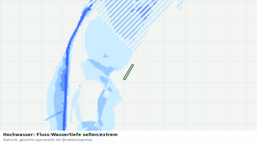 Statische Kartenansicht: Hochwasser: Fluss-Wassertiefe selten/extrem
