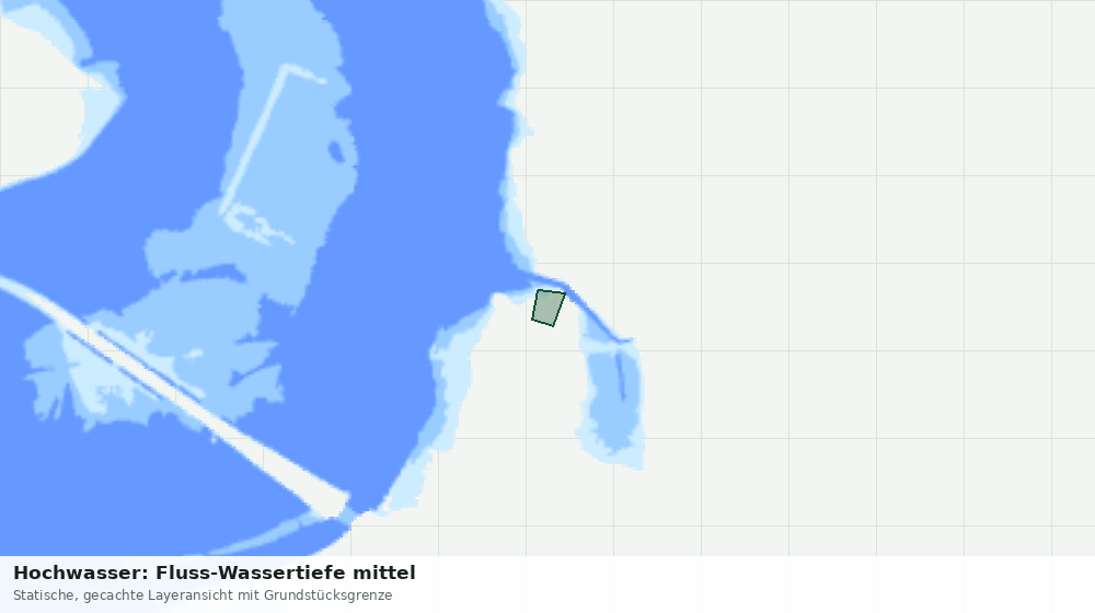 Statische Kartenansicht: Hochwasser: Fluss-Wassertiefe mittel