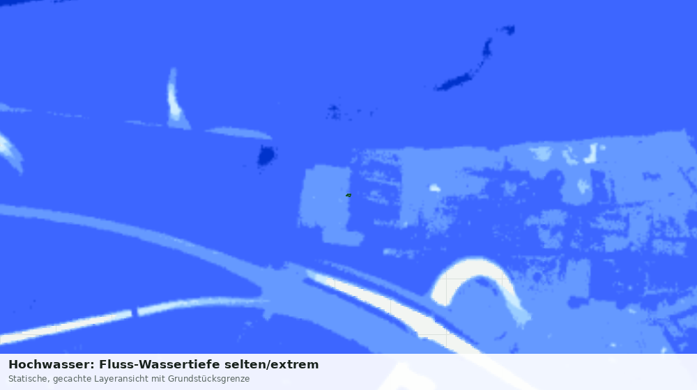 Statische Kartenansicht: Hochwasser: Fluss-Wassertiefe selten/extrem