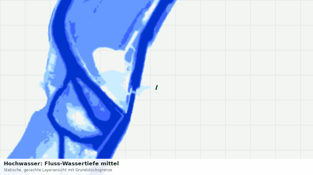 Statische Kartenansicht: Hochwasser: Fluss-Wassertiefe mittel