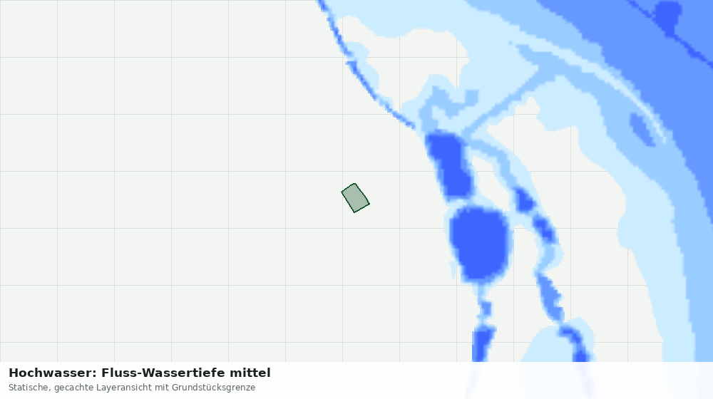 Statische Kartenansicht: Hochwasser: Fluss-Wassertiefe mittel