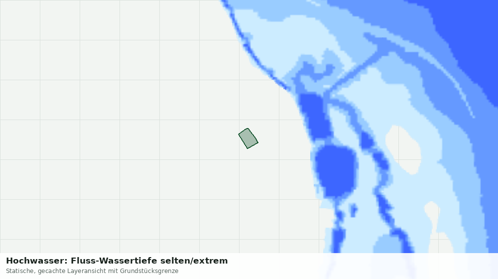 Statische Kartenansicht: Hochwasser: Fluss-Wassertiefe selten/extrem