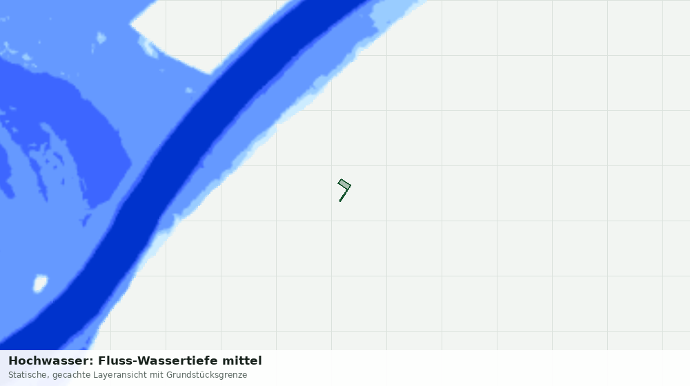 Statische Kartenansicht: Hochwasser: Fluss-Wassertiefe mittel