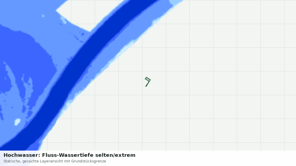 Statische Kartenansicht: Hochwasser: Fluss-Wassertiefe selten/extrem