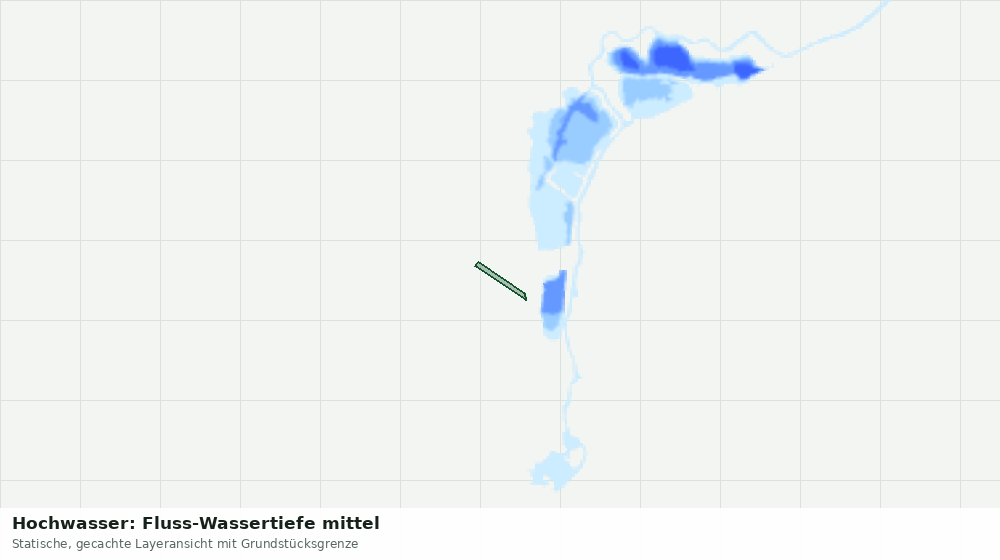 Statische Kartenansicht: Hochwasser: Fluss-Wassertiefe mittel