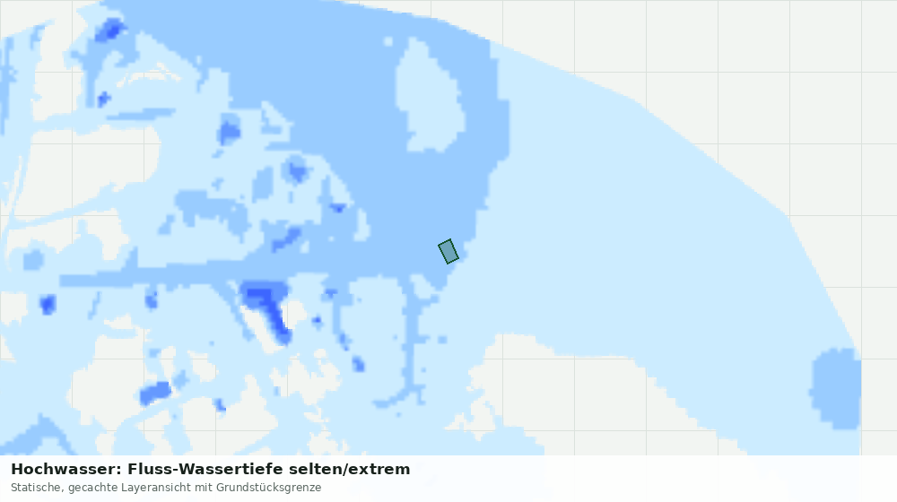 Statische Kartenansicht: Hochwasser: Fluss-Wassertiefe selten/extrem