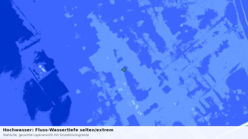 Statische Kartenansicht: Hochwasser: Fluss-Wassertiefe selten/extrem