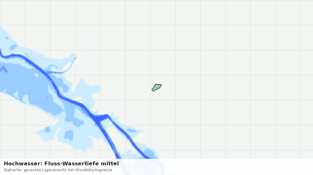 Statische Kartenansicht: Hochwasser: Fluss-Wassertiefe mittel