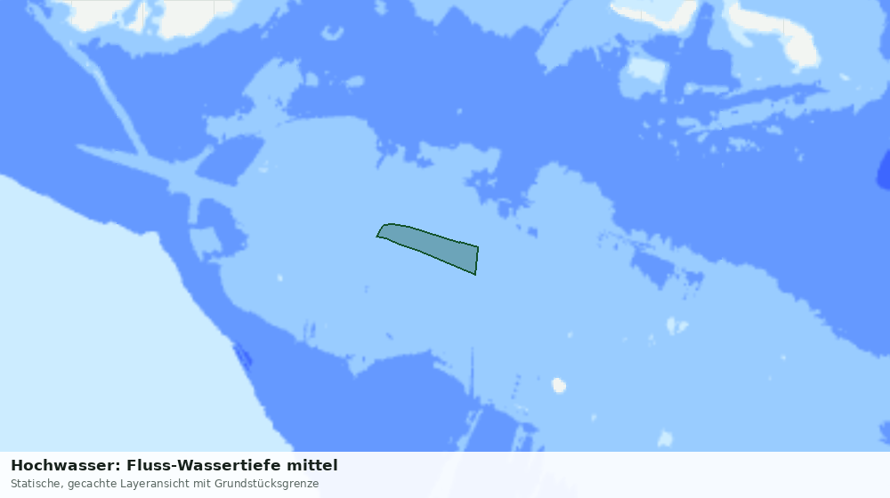 Statische Kartenansicht: Hochwasser: Fluss-Wassertiefe mittel