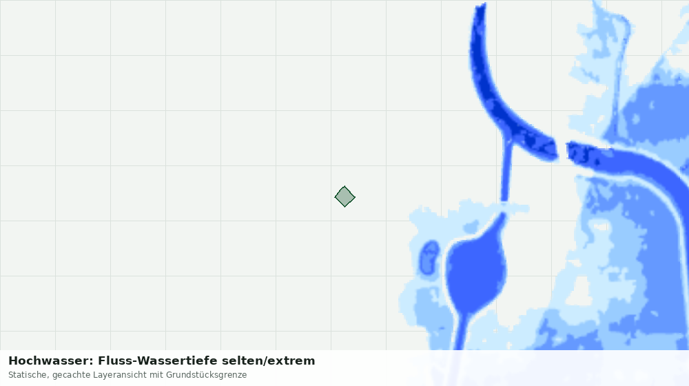 Statische Kartenansicht: Hochwasser: Fluss-Wassertiefe selten/extrem