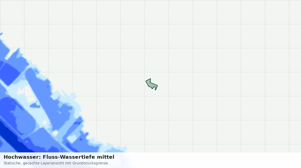 Statische Kartenansicht: Hochwasser: Fluss-Wassertiefe mittel