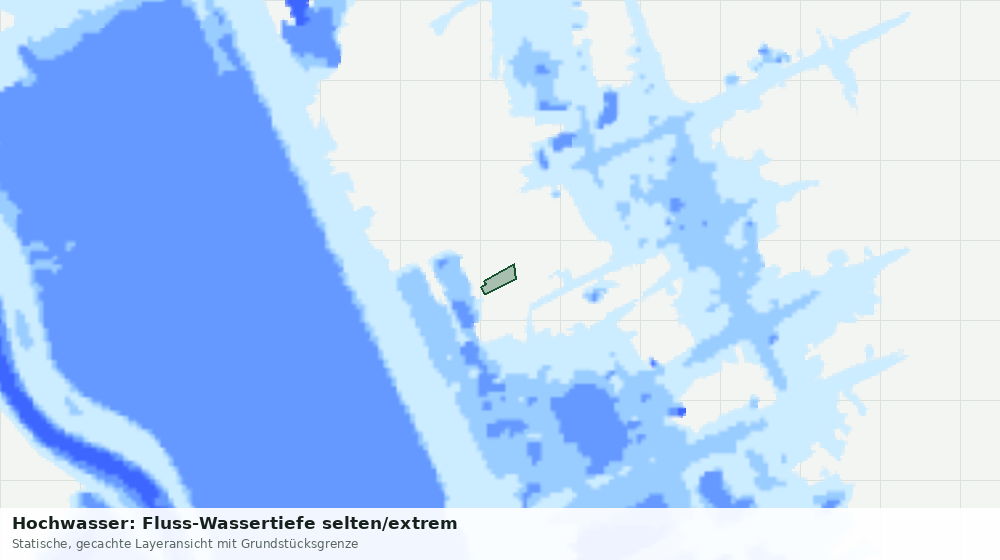 Statische Kartenansicht: Hochwasser: Fluss-Wassertiefe selten/extrem