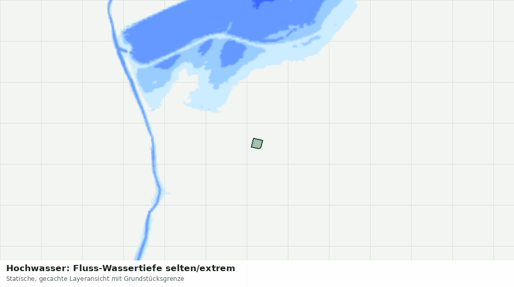 Statische Kartenansicht: Hochwasser: Fluss-Wassertiefe selten/extrem