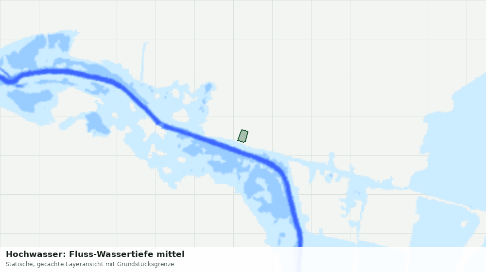 Statische Kartenansicht: Hochwasser: Fluss-Wassertiefe mittel