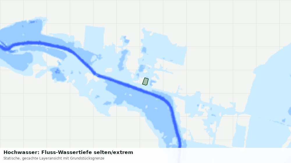Statische Kartenansicht: Hochwasser: Fluss-Wassertiefe selten/extrem