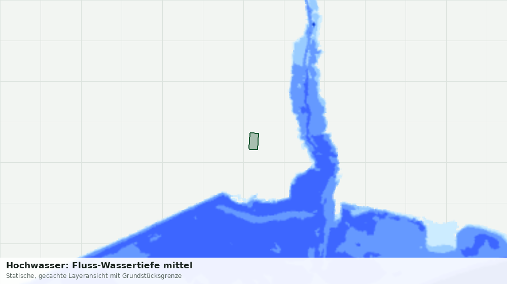 Statische Kartenansicht: Hochwasser: Fluss-Wassertiefe mittel