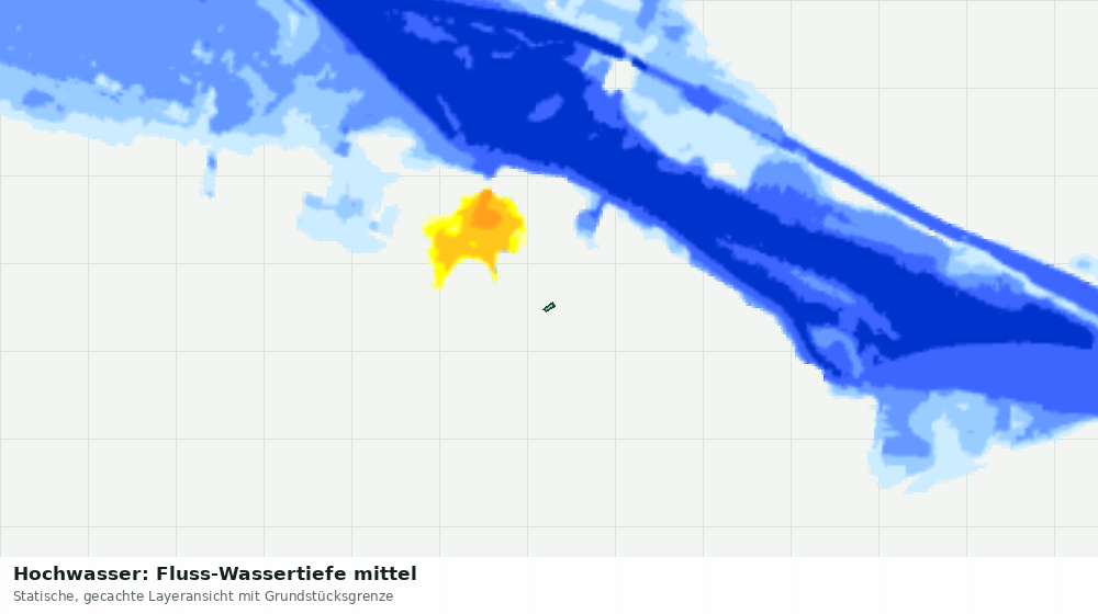 Statische Kartenansicht: Hochwasser: Fluss-Wassertiefe mittel
