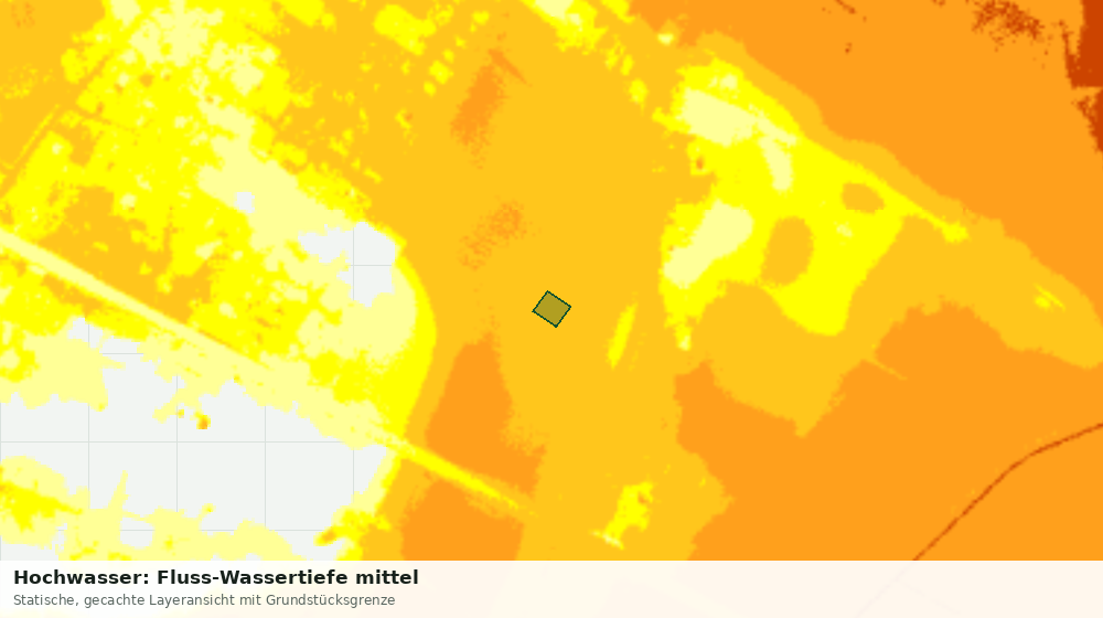 Statische Kartenansicht: Hochwasser: Fluss-Wassertiefe mittel
