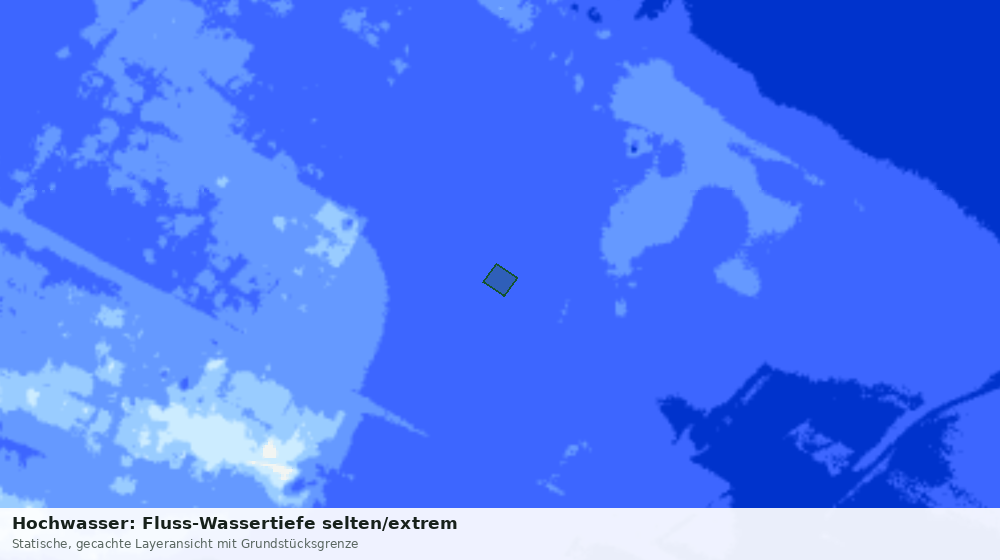 Statische Kartenansicht: Hochwasser: Fluss-Wassertiefe selten/extrem