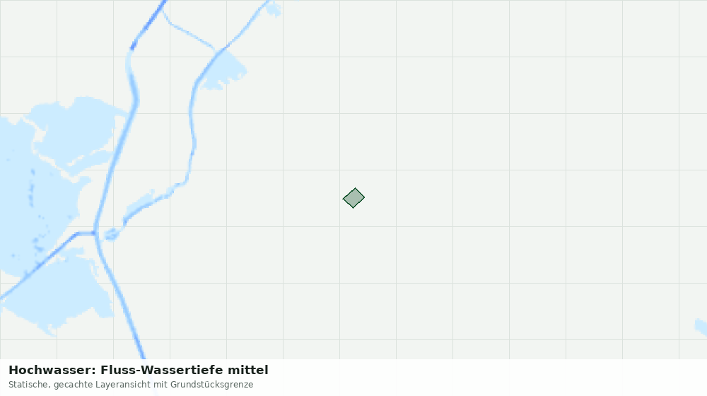 Statische Kartenansicht: Hochwasser: Fluss-Wassertiefe mittel