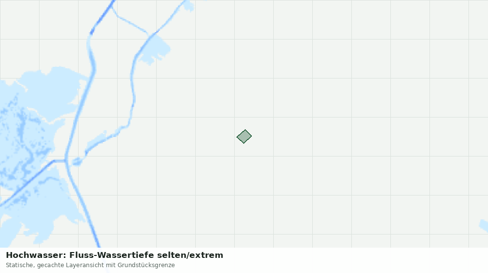 Statische Kartenansicht: Hochwasser: Fluss-Wassertiefe selten/extrem