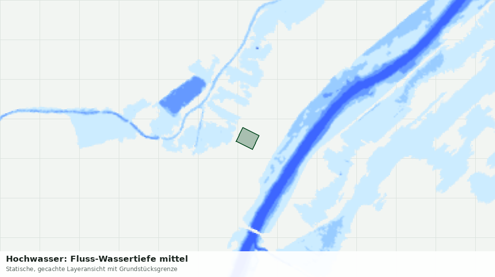 Statische Kartenansicht: Hochwasser: Fluss-Wassertiefe mittel