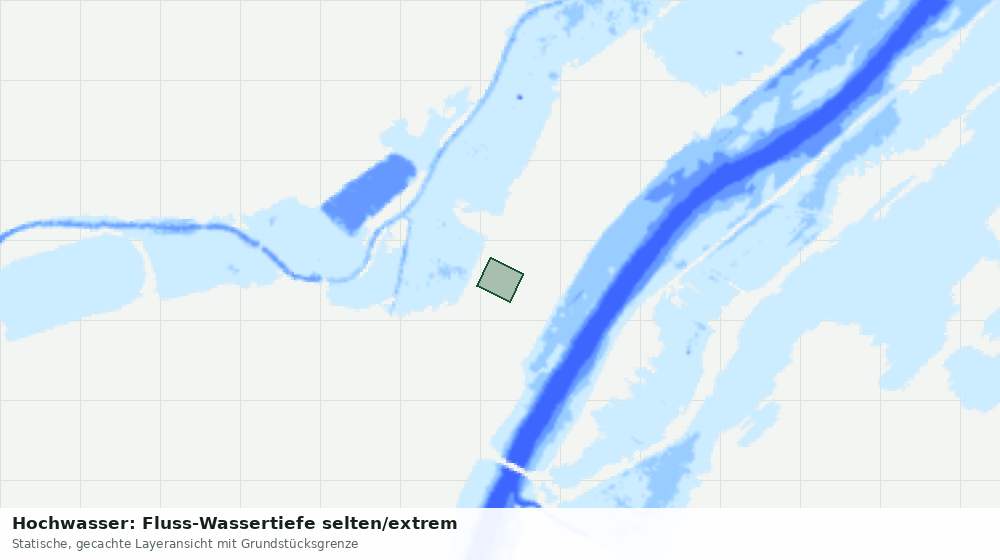Statische Kartenansicht: Hochwasser: Fluss-Wassertiefe selten/extrem