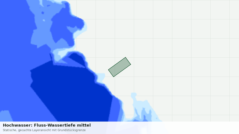 Statische Kartenansicht: Hochwasser: Fluss-Wassertiefe mittel
