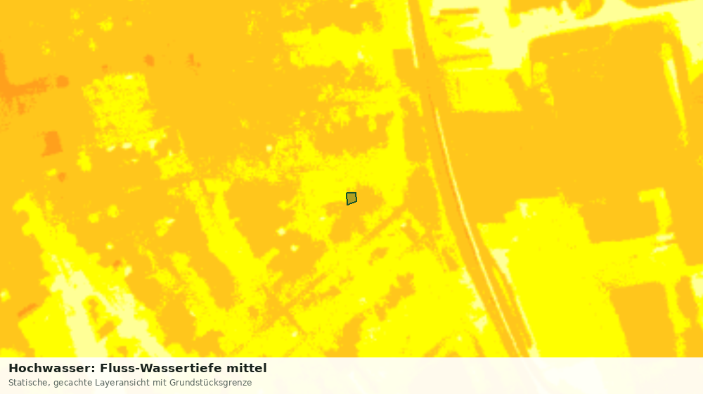 Statische Kartenansicht: Hochwasser: Fluss-Wassertiefe mittel