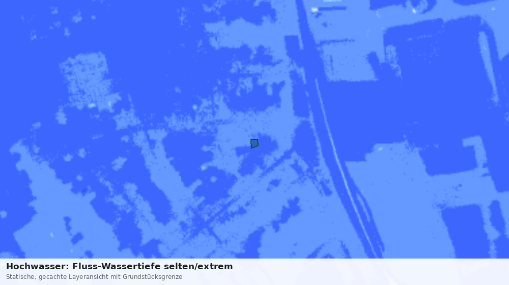Statische Kartenansicht: Hochwasser: Fluss-Wassertiefe selten/extrem