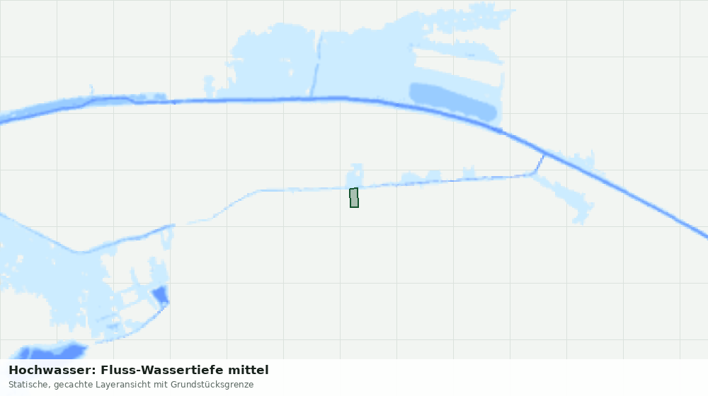 Statische Kartenansicht: Hochwasser: Fluss-Wassertiefe mittel
