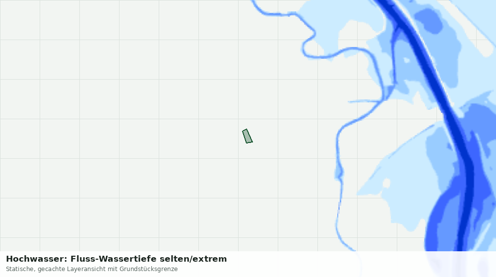 Statische Kartenansicht: Hochwasser: Fluss-Wassertiefe selten/extrem