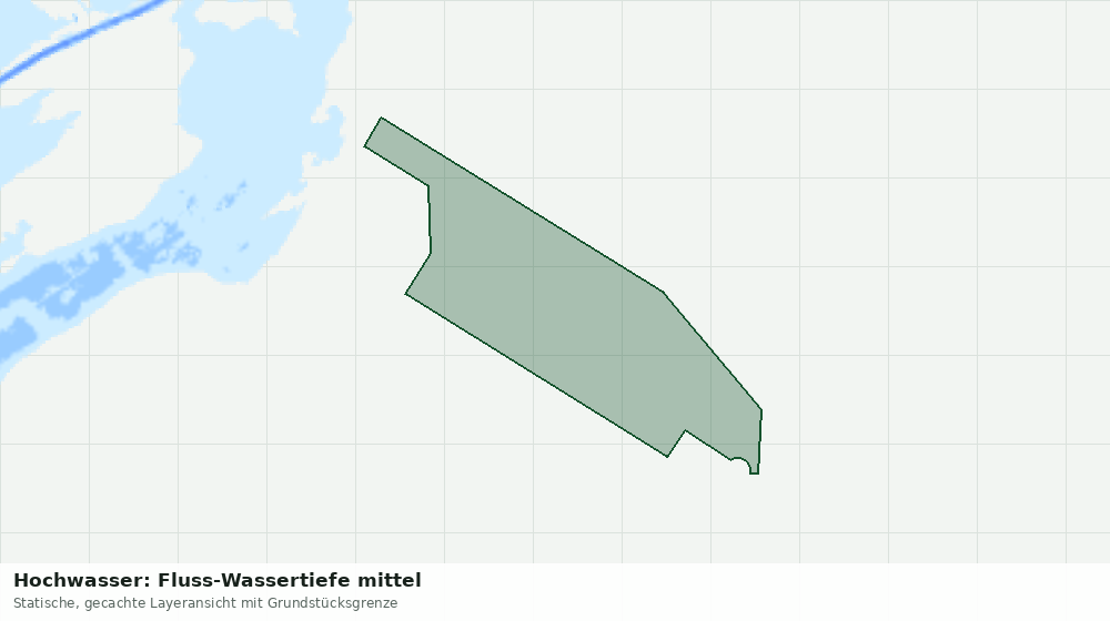 Statische Kartenansicht: Hochwasser: Fluss-Wassertiefe mittel