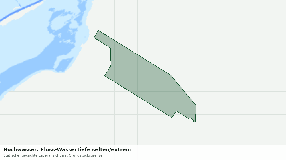 Statische Kartenansicht: Hochwasser: Fluss-Wassertiefe selten/extrem