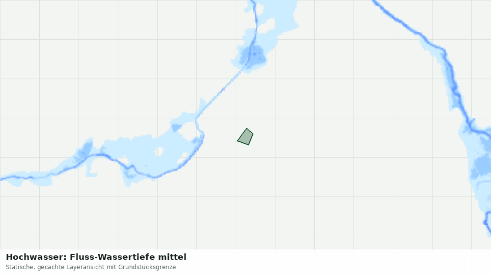 Statische Kartenansicht: Hochwasser: Fluss-Wassertiefe mittel