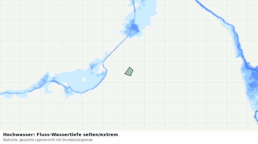 Statische Kartenansicht: Hochwasser: Fluss-Wassertiefe selten/extrem