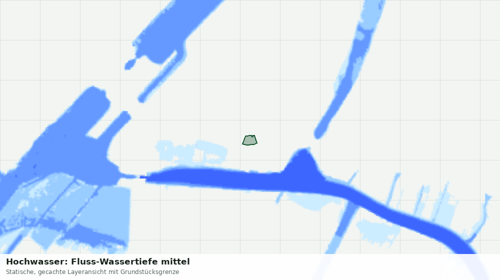 Statische Kartenansicht: Hochwasser: Fluss-Wassertiefe mittel