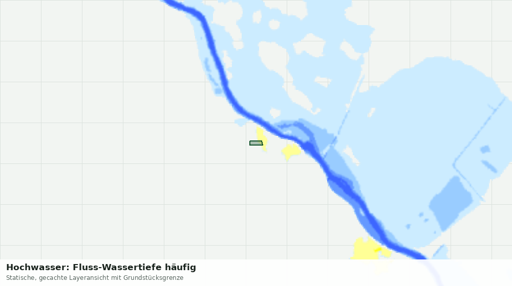 Statische Kartenansicht: Hochwasser: Fluss-Wassertiefe häufig