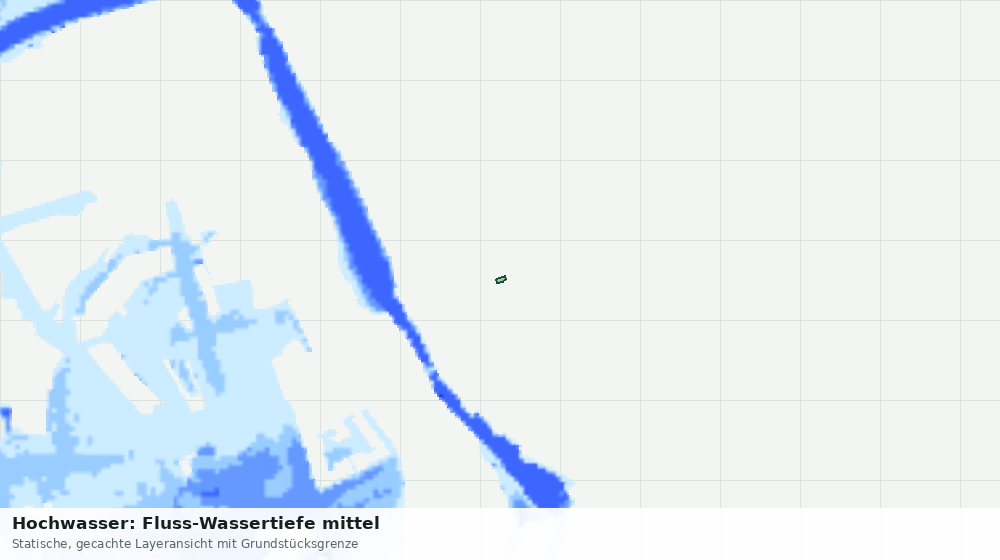 Statische Kartenansicht: Hochwasser: Fluss-Wassertiefe mittel