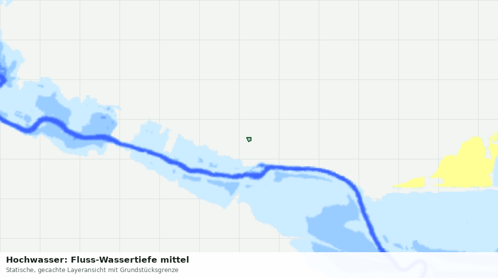 Statische Kartenansicht: Hochwasser: Fluss-Wassertiefe mittel