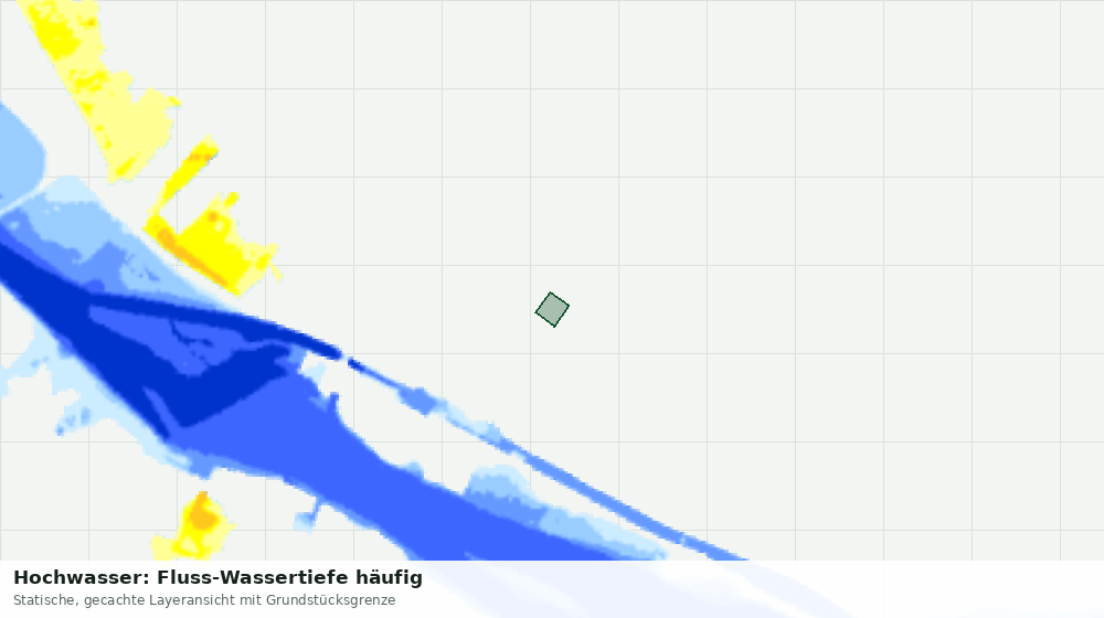 Statische Kartenansicht: Hochwasser: Fluss-Wassertiefe häufig