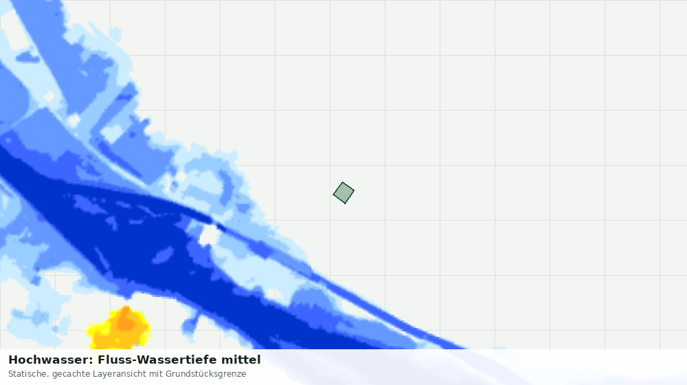 Statische Kartenansicht: Hochwasser: Fluss-Wassertiefe mittel