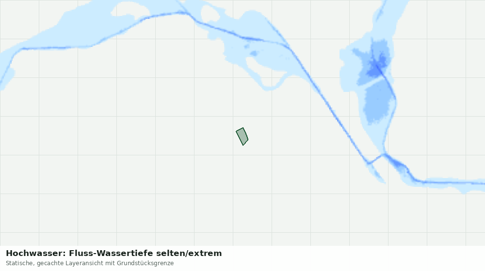Statische Kartenansicht: Hochwasser: Fluss-Wassertiefe selten/extrem