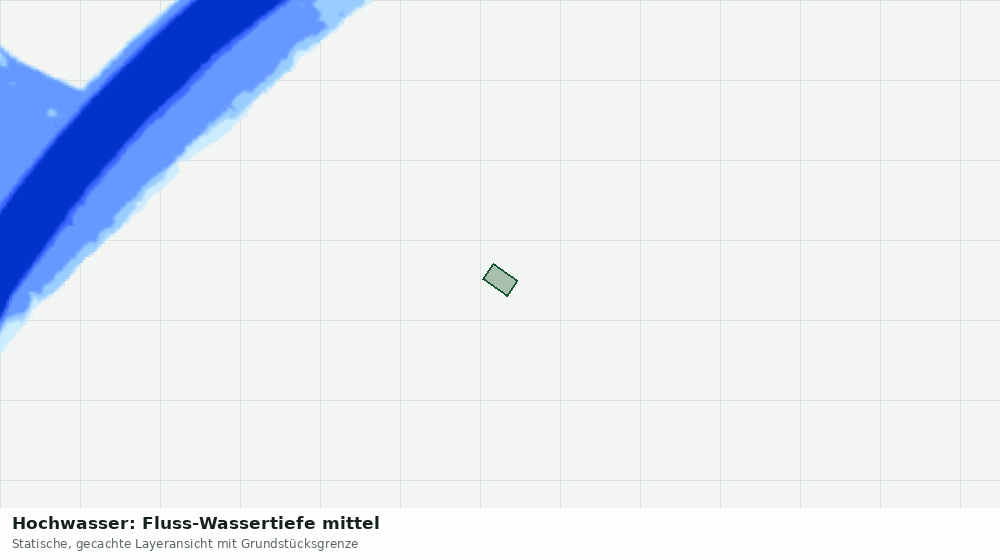 Statische Kartenansicht: Hochwasser: Fluss-Wassertiefe mittel